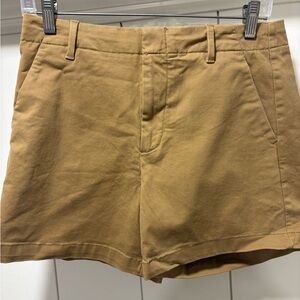Banana Republic Authentic Chino Shorts Tan Size 4 Flat Front NWT